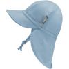 JAN & JUL Sun Soft Baby Cap | Cotton Neck Flap Hat for Littles(Stormy Blue)