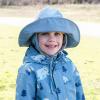 JAN & JUL Waterproof Rain Hat for Toddlers and Kids(Dusty Blue)