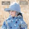 JAN & JUL Waterproof Rain Hat for Toddlers and Kids(Dusty Blue)