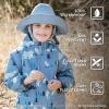 JAN & JUL Waterproof Rain Hat for Toddlers and Kids(Dusty Blue)