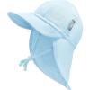 JAN & JUL Sun Soft Baby Cap | Cotton Neck Flap Hat for Littles(Baby Blue)