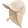JAN & JUL Sun Soft Baby Cap | Cotton Neck Flap Hat for Littles(Oat)
