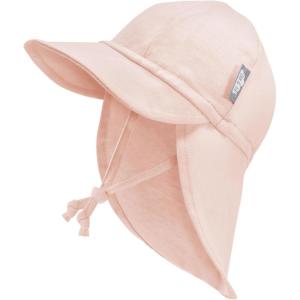 JAN & JUL Sun Soft Baby Cap | Cotton Neck Flap Hat for Littles(Light Pink)