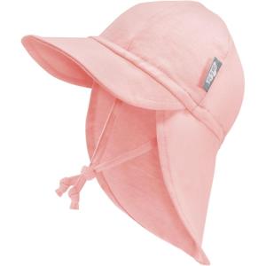 JAN & JUL Sun Soft Baby Cap | Cotton Neck Flap Hat for Littles(Rose Quartz)