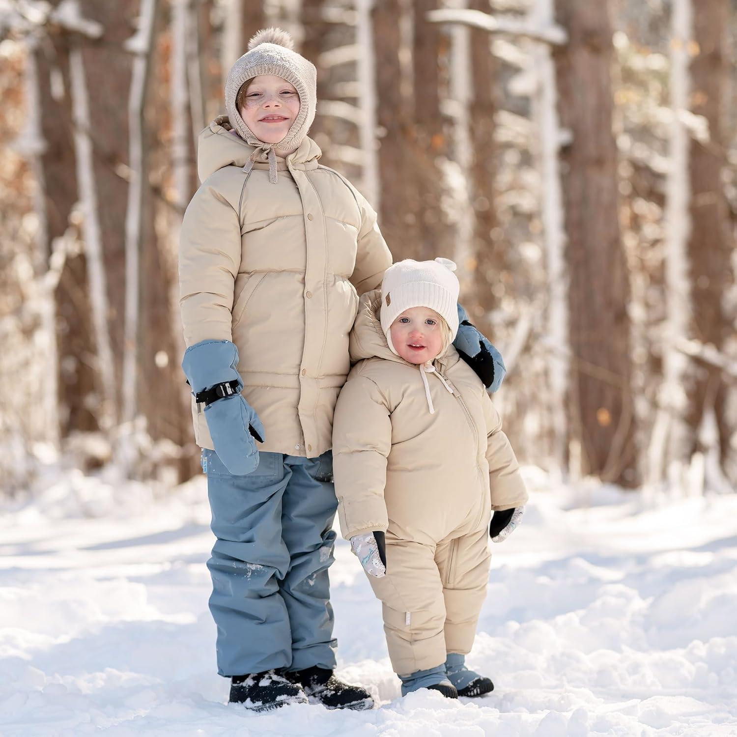imageJAN ampamp JUL Waterproof Insulated Puffy Suit for Babies and ToddlersOat