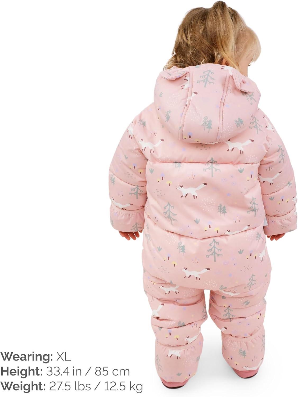 imageJAN ampamp JUL Waterproof Insulated Puffy Suit for Babies and ToddlersPink Forest