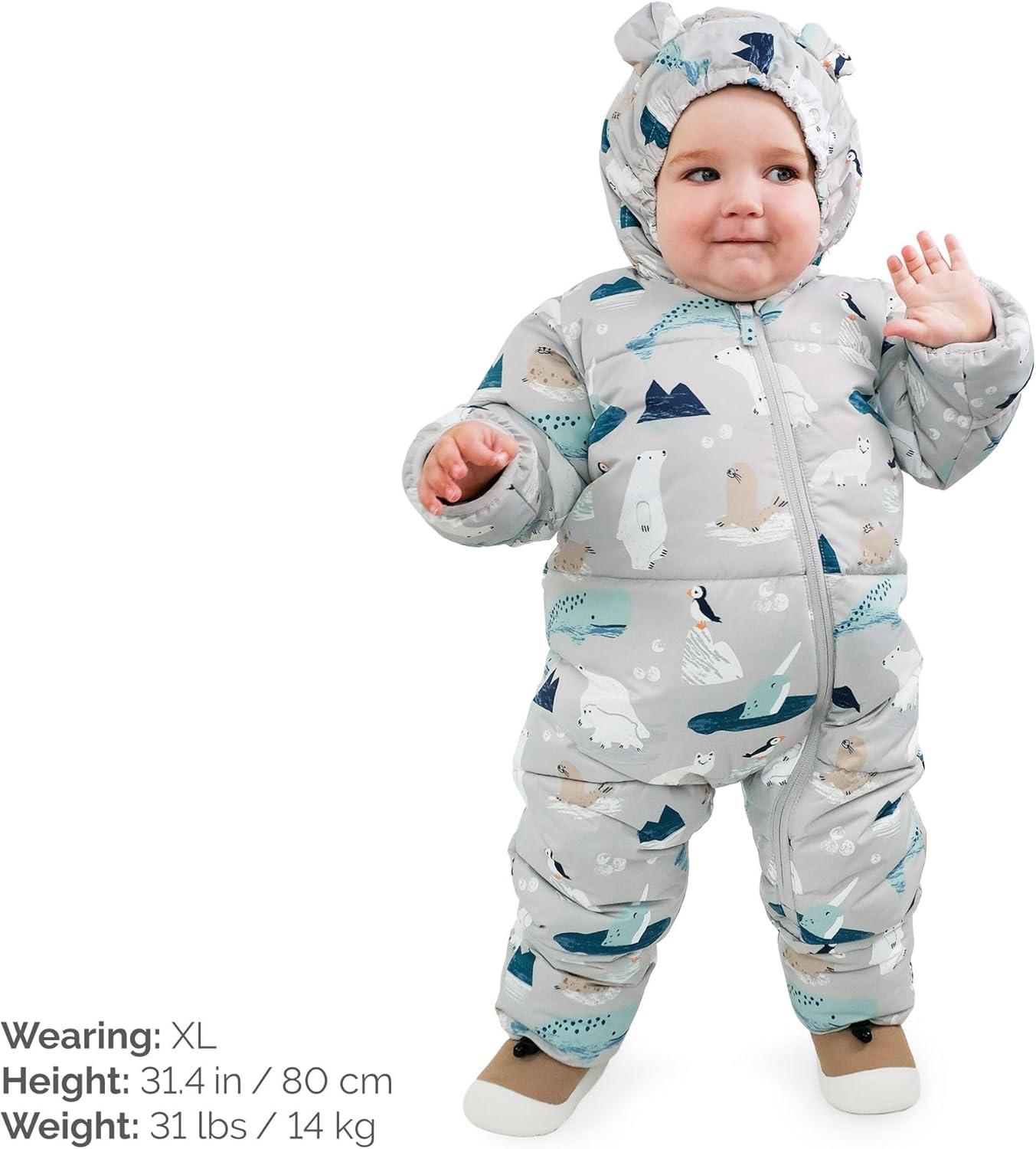 imageJAN ampamp JUL Waterproof Insulated Puffy Suit for Babies and ToddlersPolar Pals