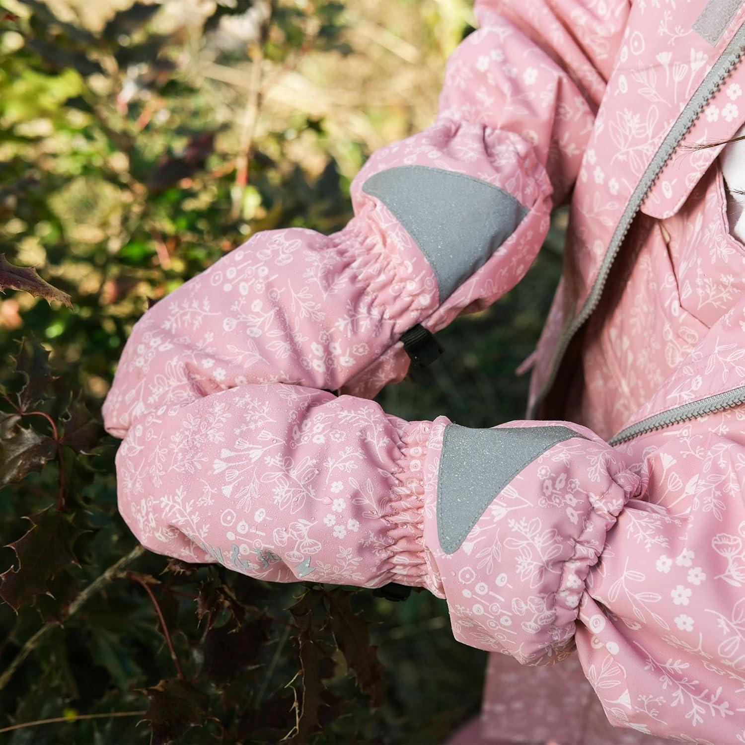imageJAN ampamp JUL Waterproof Rain Mittens for Babies and ToddlersPrairie Flowers