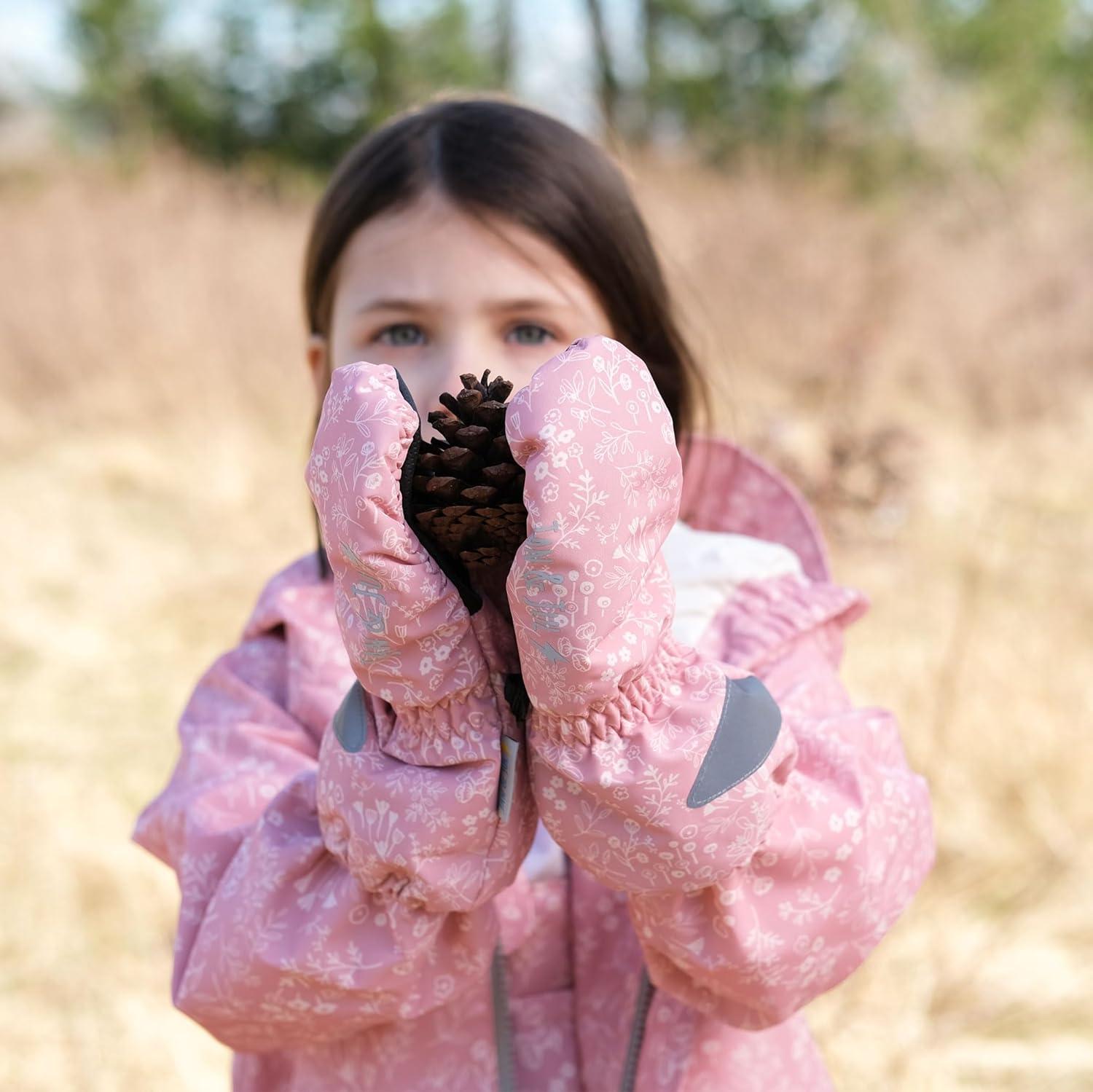imageJAN ampamp JUL Waterproof Rain Mittens for Babies and ToddlersPrairie Flowers