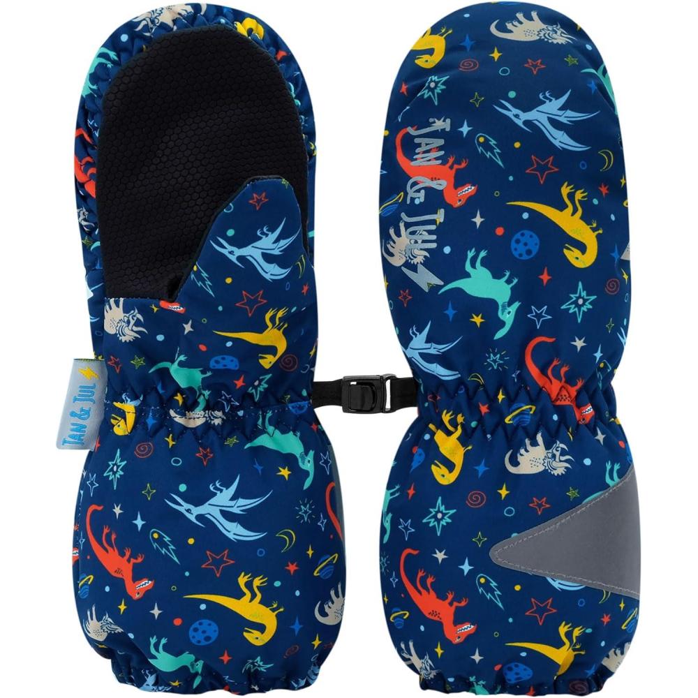 imageJAN ampamp JUL Waterproof Rain Mittens for Babies and ToddlersSpace Dinos