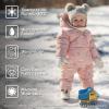 JAN & JUL Waterproof Insulated Puffy Suit for Babies and Toddlers(Pink Forest)
