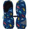 JAN & JUL Waterproof Rain Mittens for Babies and Toddlers(Space Dinos)