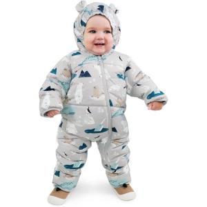 JAN & JUL Waterproof Insulated Puffy Suit for Babies and Toddlers(Polar Pals)