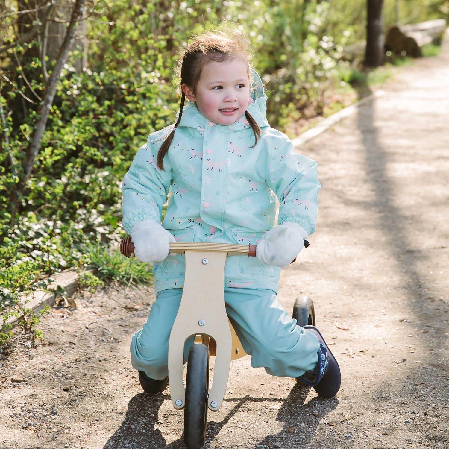imageJAN ampamp JUL Waterproof Rain Pants for Toddlers and KidsPuddledry Dusty Mint