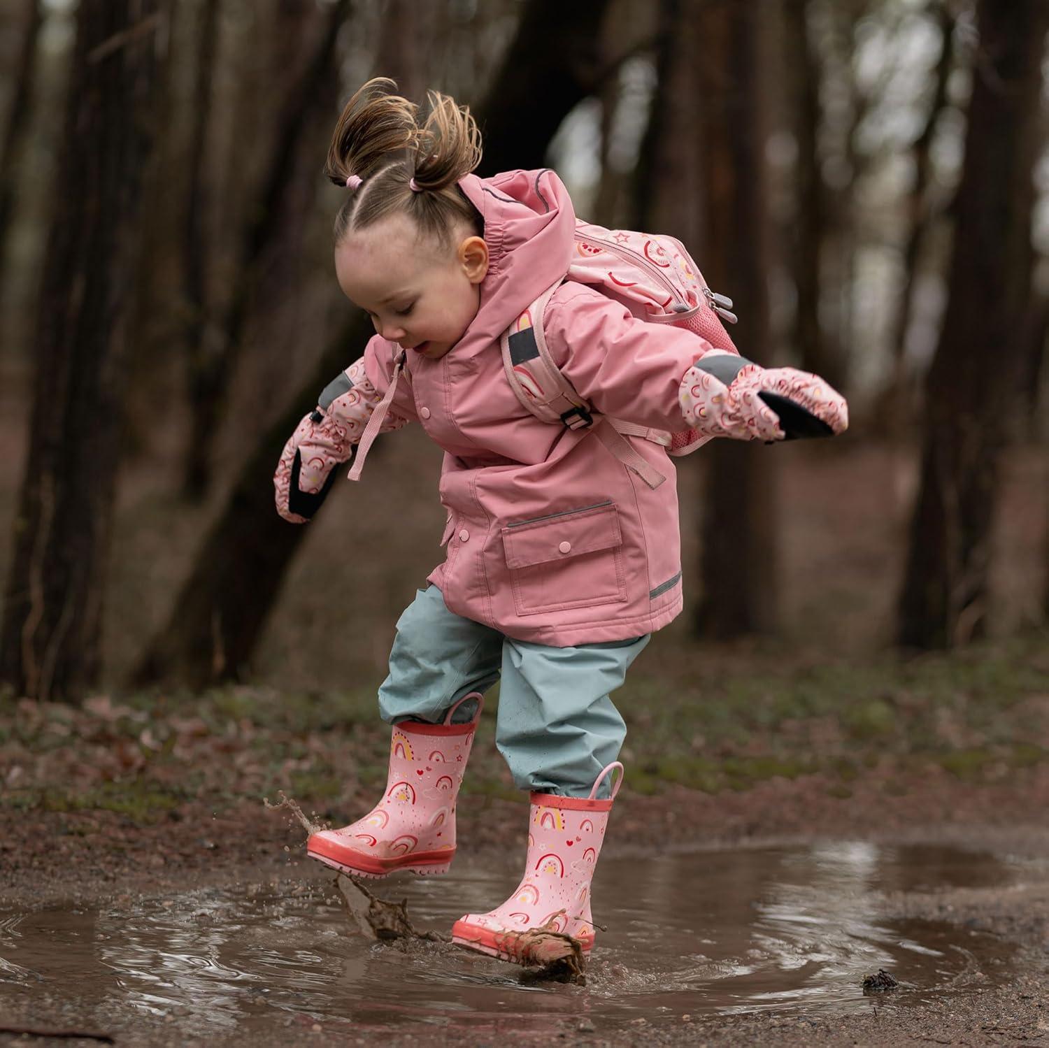 imageJAN ampamp JUL Waterproof Rain Pants for Toddlers and KidsPuddledry Dusty Mint