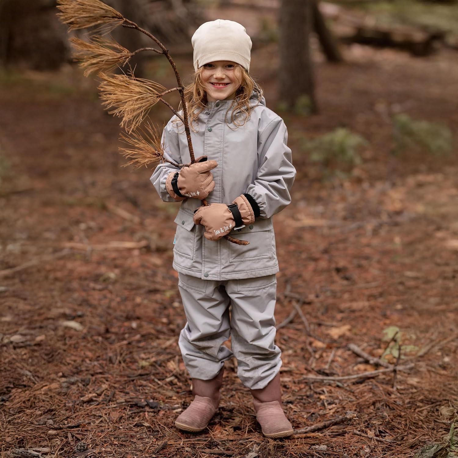 imageJAN ampamp JUL Waterproof Rain Pants for Toddlers and KidsPuddledry Greystone