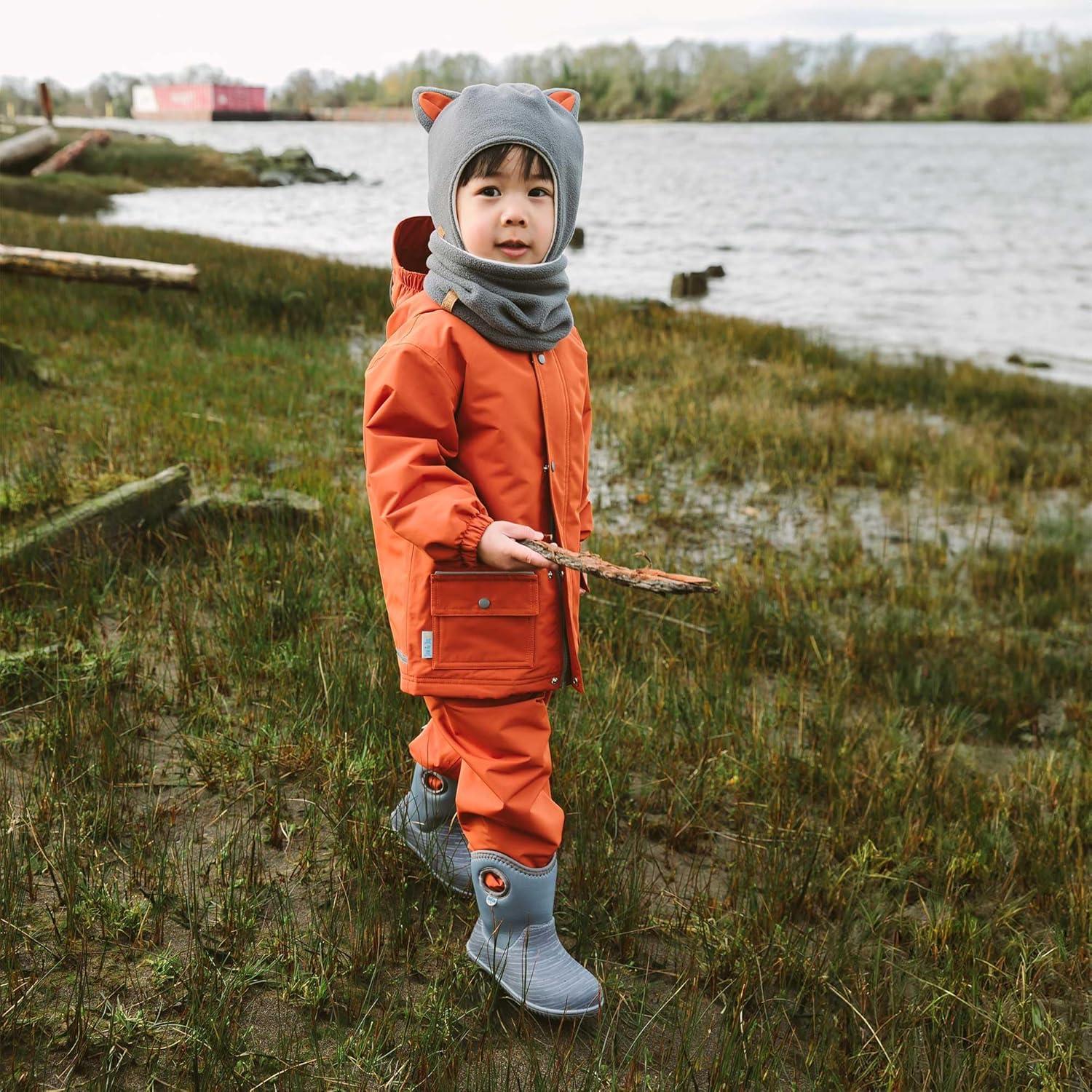 imageJAN ampamp JUL Waterproof Rain Pants for Toddlers and KidsPuddledry Terracotta