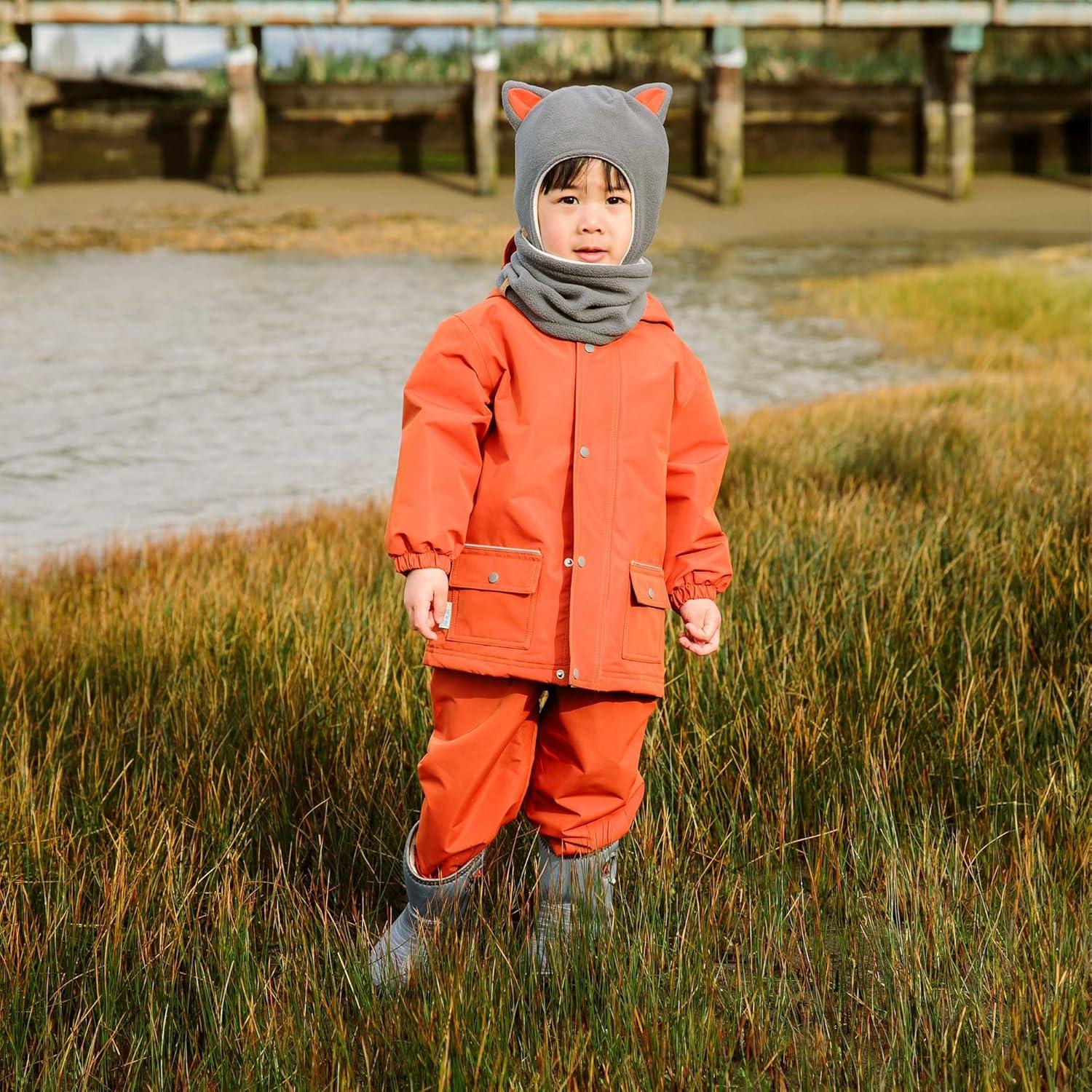 imageJAN ampamp JUL Waterproof Rain Pants for Toddlers and KidsPuddledry Terracotta