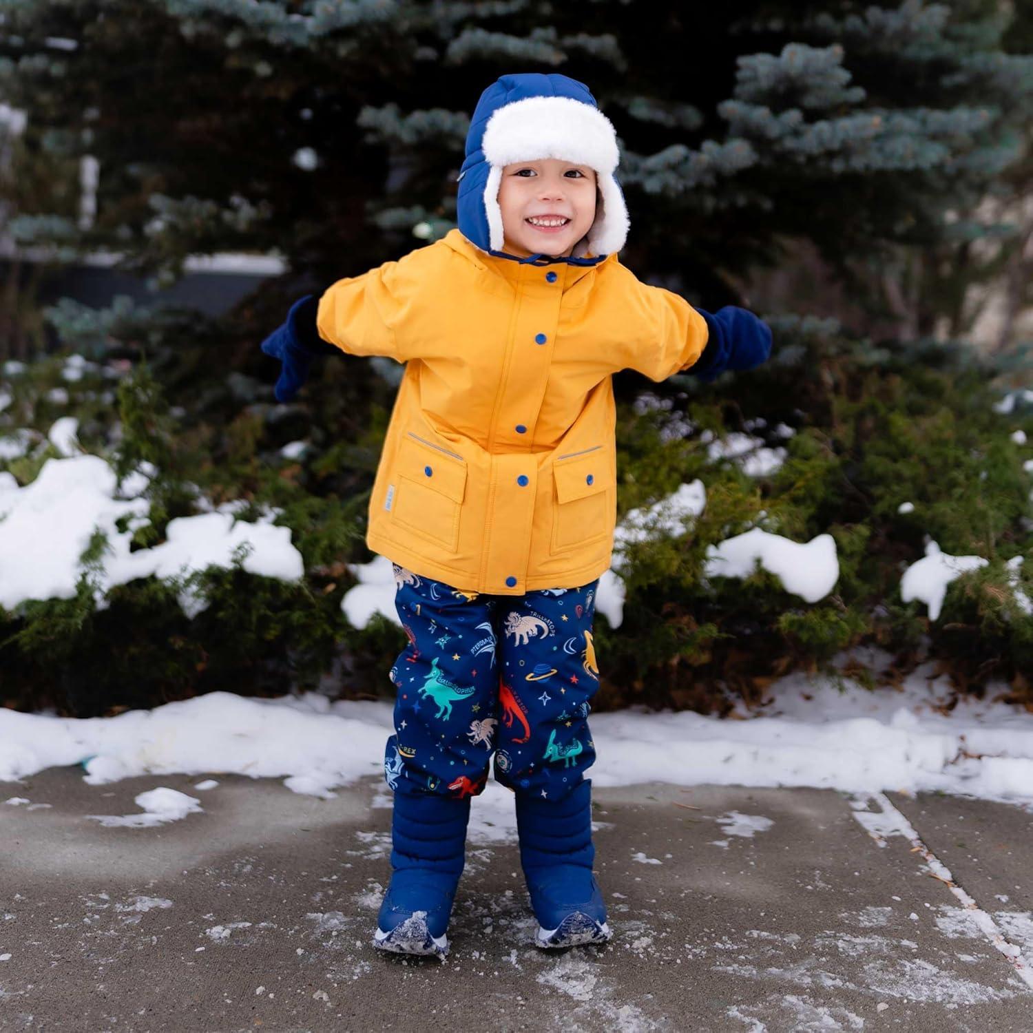 imageJAN ampamp JUL Waterproof Rain Pants for Toddlers and KidsSingle Layer Space Dinos
