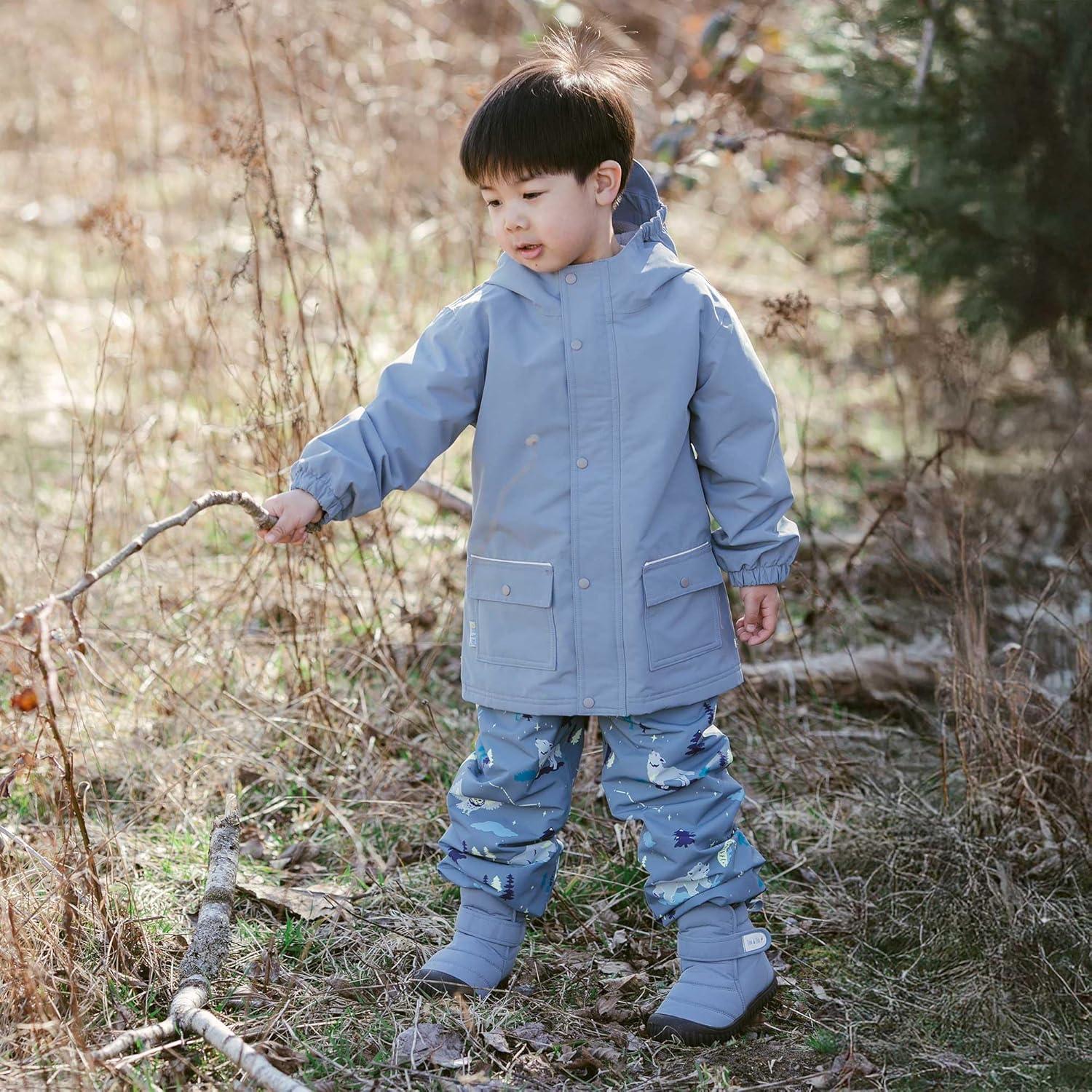 imageJAN ampamp JUL Waterproof Rain Pants for Toddlers and KidsSingle Layer Wolf and Bear