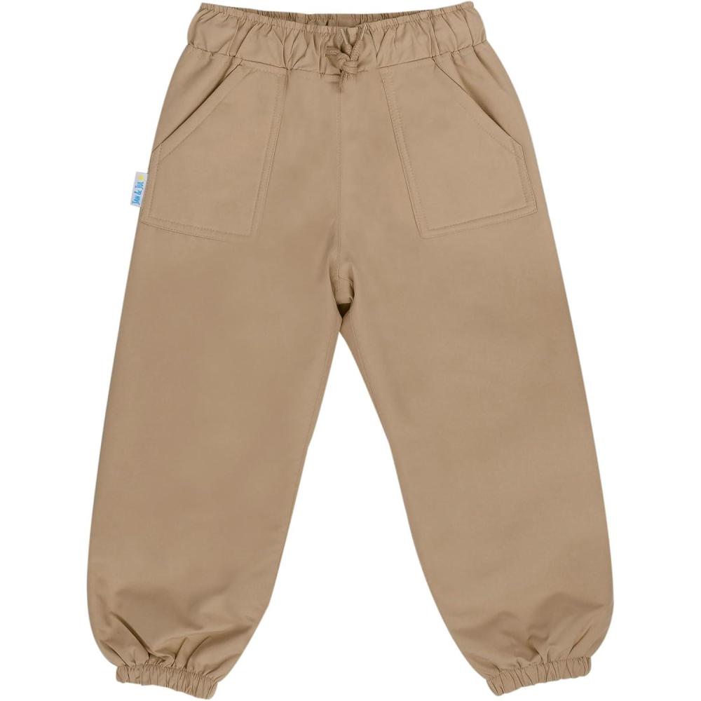 imageJAN ampamp JUL Waterproof Rain Pants for Toddlers and KidsPuddledry Soft Brown