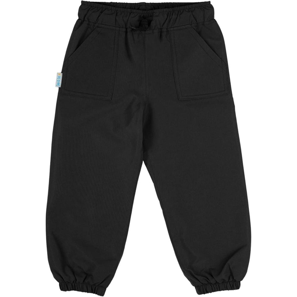 imageJAN ampamp JUL Waterproof Rain Pants for Toddlers and KidsSingle Layer Black
