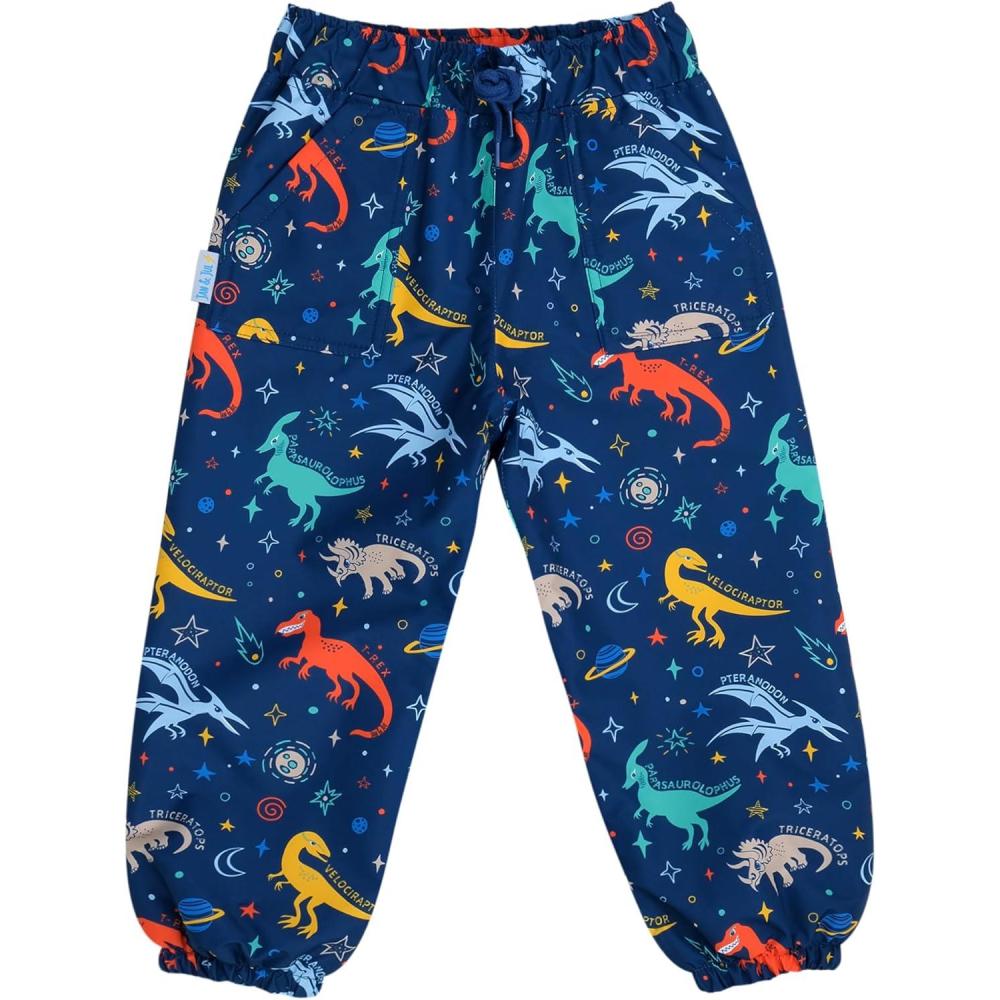 imageJAN ampamp JUL Waterproof Rain Pants for Toddlers and KidsSingle Layer Space Dinos