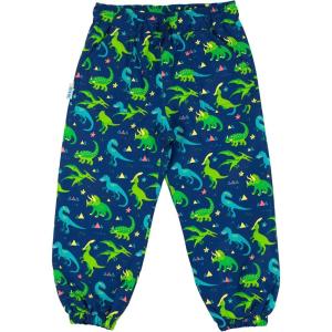 JAN & JUL Waterproof Rain Pants for Toddlers and Kids(Single Layer: Dinoland)