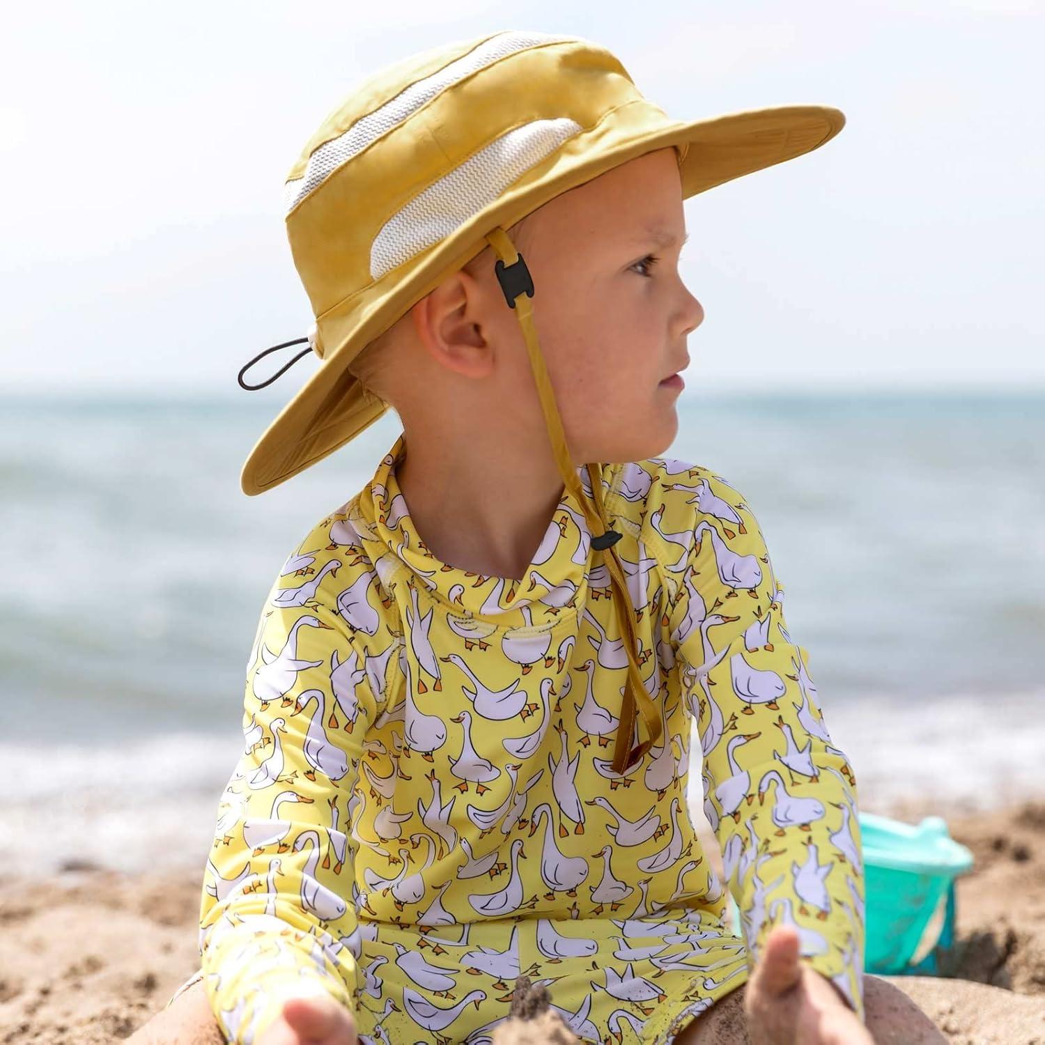imageJAN ampamp JUL Junior Jasper Hat for Kids 50 UPF Cotton Size AdjustableYellow