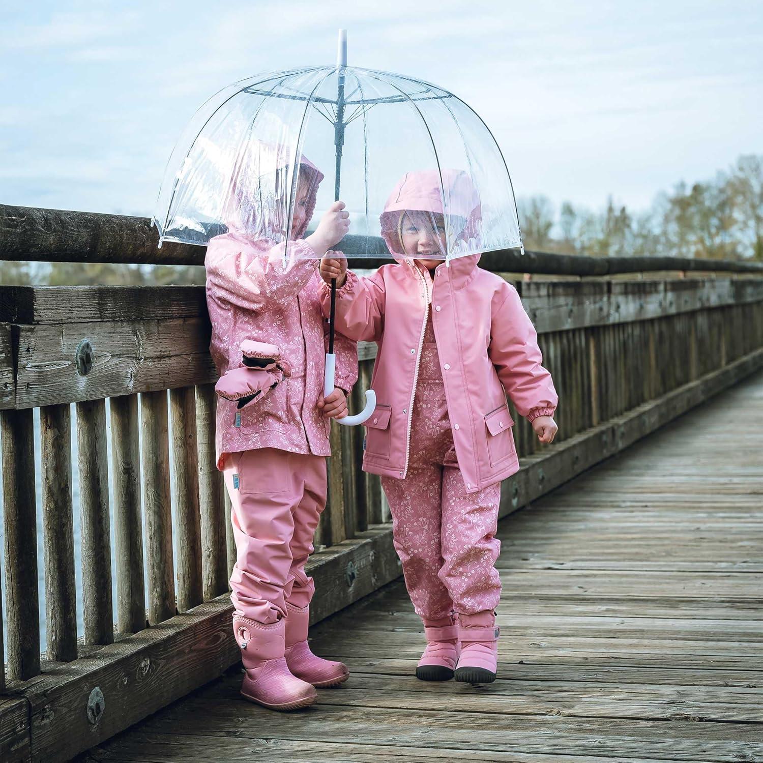 imageJAN ampamp JUL Waterproof Rain Pants for GirlsSingle Layer Dusty Pink