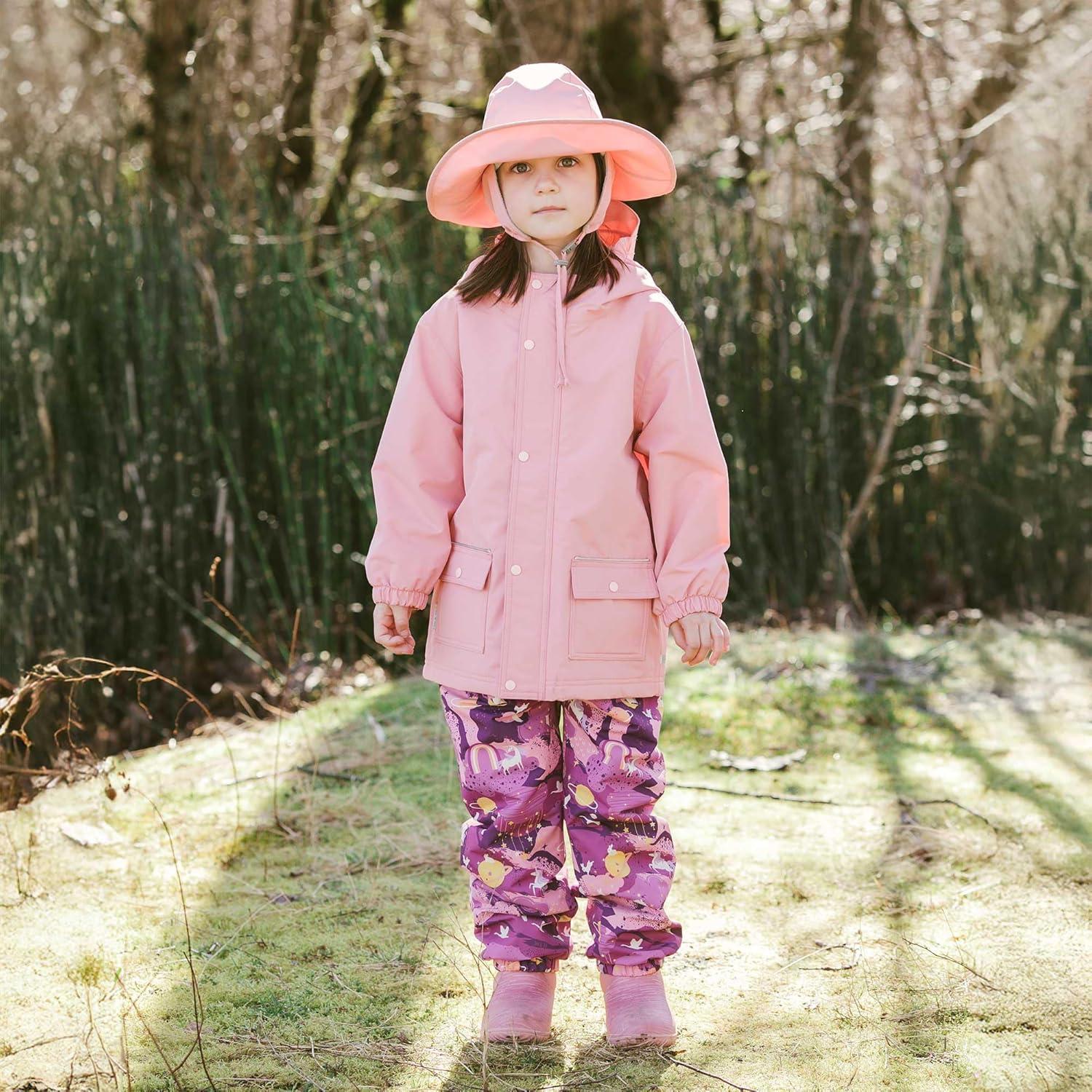 imageJAN ampamp JUL Waterproof Rain Pants for GirlsSingle Layer Pink Forest