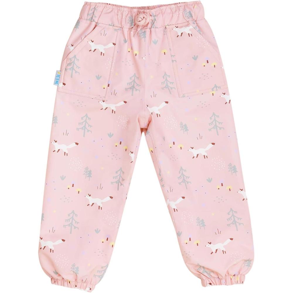 imageJAN ampamp JUL Waterproof Rain Pants for GirlsSingle Layer Pink Forest