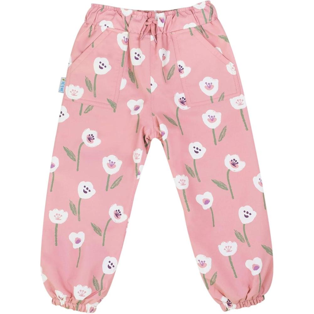 imageJAN ampamp JUL Waterproof Rain Pants for GirlsSingle Layer White Tulip