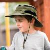 JAN & JUL Junior Jasper Hat for Kids, 50+ UPF Cotton, Size Adjustable(Army Green)