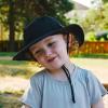 JAN & JUL Junior Jasper Hat for Kids, 50+ UPF Cotton, Size Adjustable(Black)