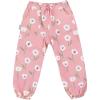 JAN & JUL Waterproof Rain Pants for Girls(Single Layer: White Tulip)