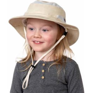 JAN & JUL Junior Jasper Hat for Kids, 50+ UPF Cotton, Size Adjustable(Beige)