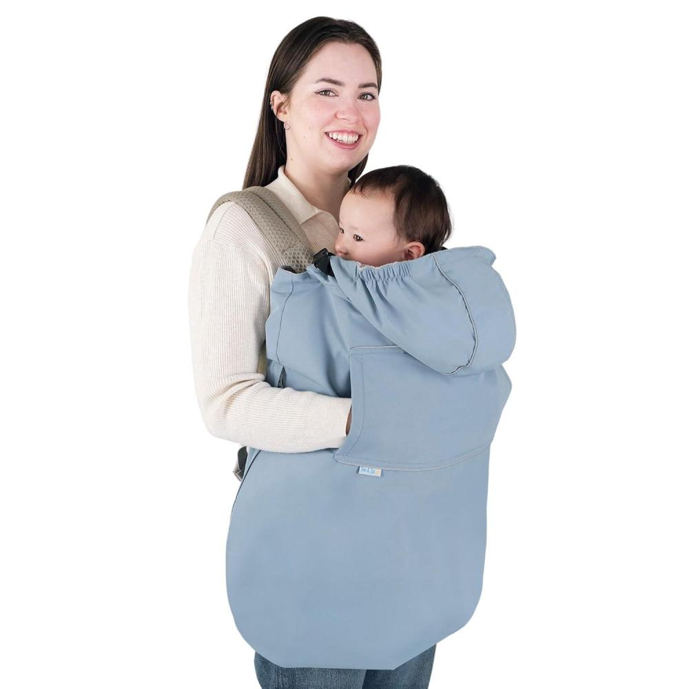imageJAN ampamp JUL Waterproof Baby Carrier Cover for Rain Universal Fit for Car Seats and Strollers Dusty BlueDusty Blue