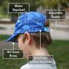 JAN & JUL Aqua-Dry Sunlite Cap for Toddlers and Kids(Manta Ray)