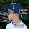 JAN & JUL Aqua-Dry Sunlite Cap for Toddlers and Kids(Navy)