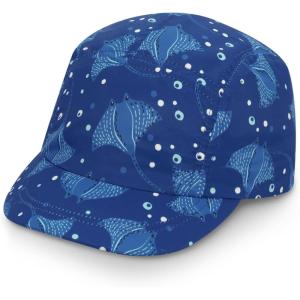JAN & JUL Aqua-Dry Sunlite Cap for Toddlers and Kids(Manta Ray)