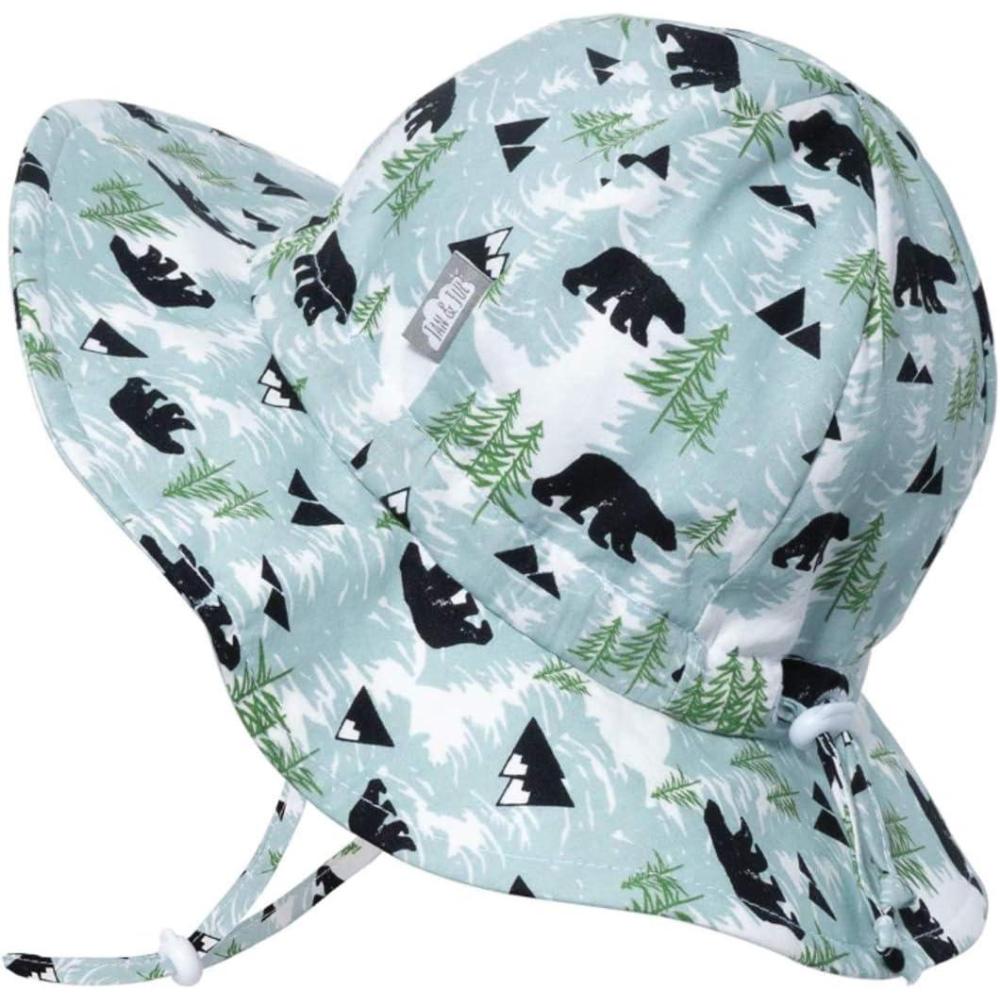 imageJAN ampamp JUL Breathable Cotton Sun Hat with 50 UPF Protection for Toddler BoysBear