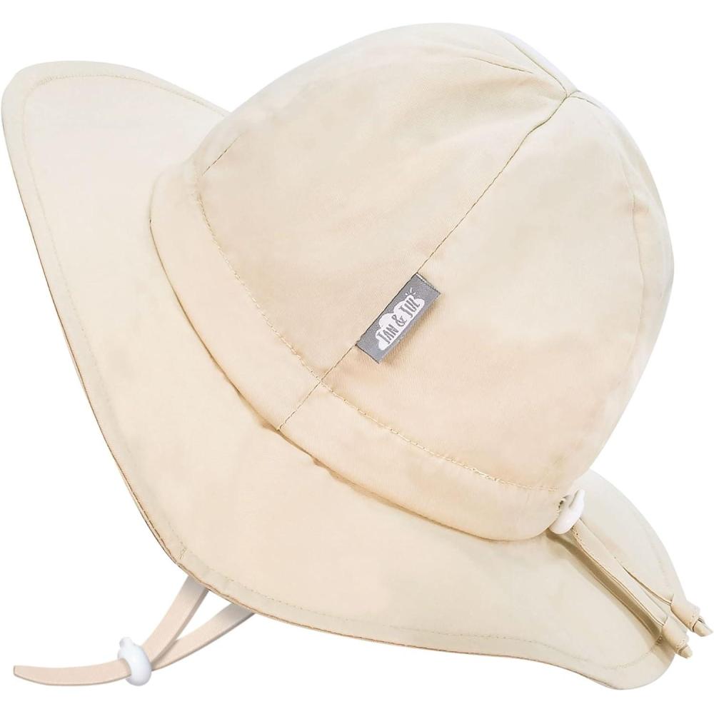 imageJAN ampamp JUL Breathable Cotton Sun Hat with 50 UPF Protection for Toddler BoysSand