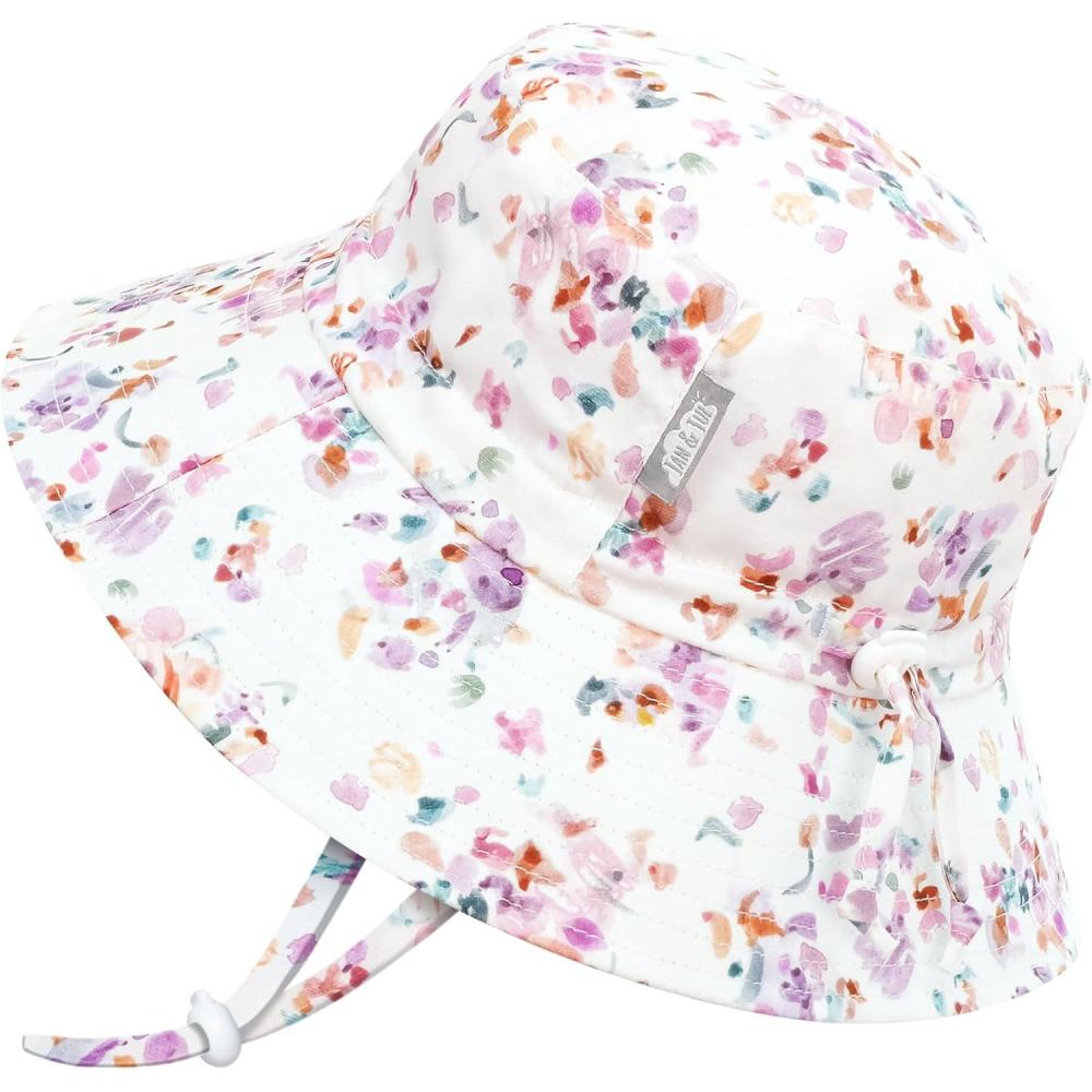 imageJAN ampamp JUL Girls GrowwithMe Cotton Bucket SunHats for Baby and KidsPretty Petals