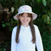 JAN & JUL Girls’ Grow-with-Me Cotton Bucket Sun-Hats for Baby and Kids(Pretty Petals)