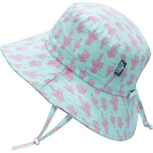 JAN & JUL Girls’ Grow-with-Me Cotton Bucket Sun-Hats for Baby and Kids(Coral)
