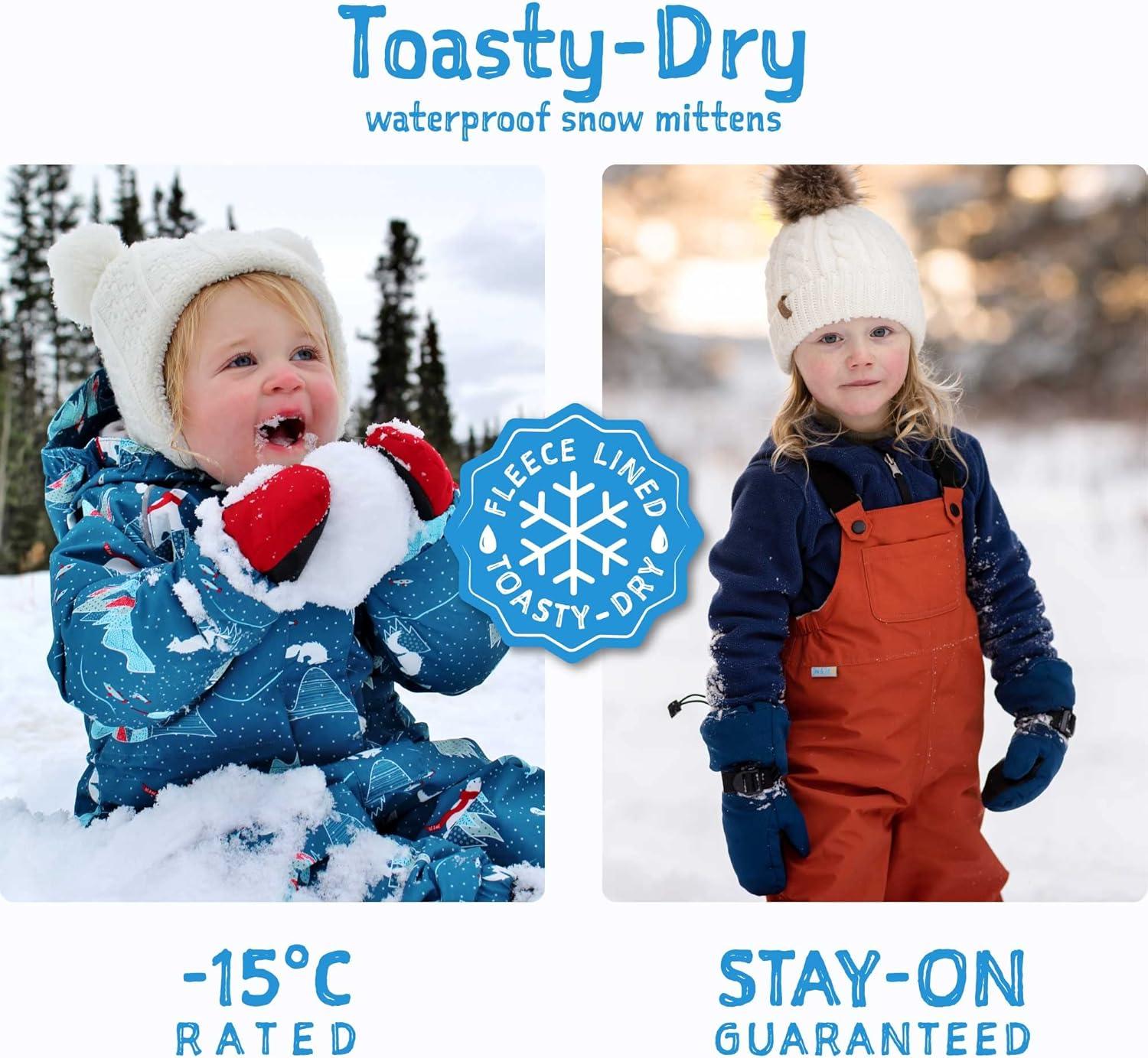imageJAN ampamp JUL Girls Insulated Waterproof Snow Mittens for Toddler and KidsNo Thumb Prairie Flowers Rated 15