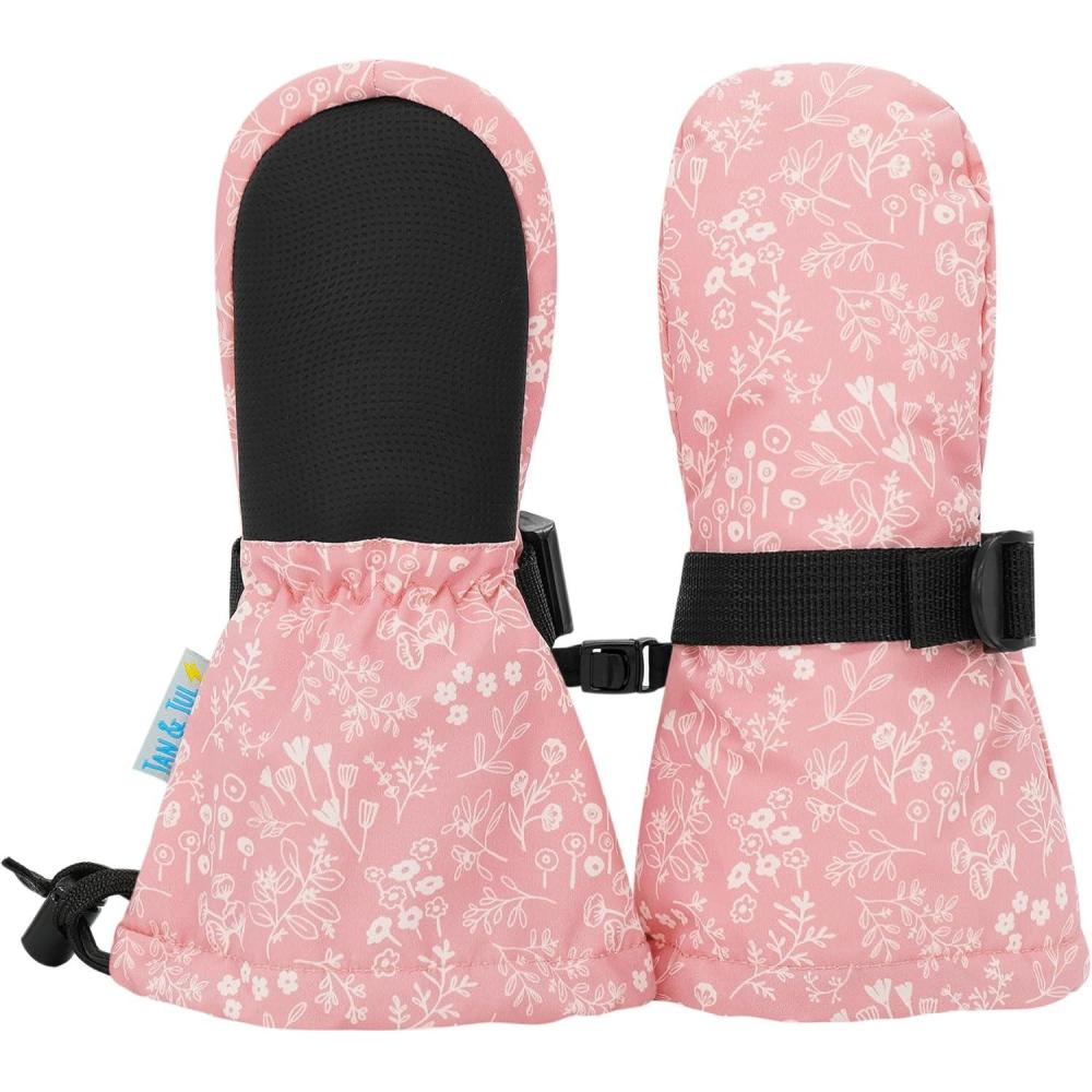 imageJAN ampamp JUL Girls Insulated Waterproof Snow Mittens for Toddler and KidsNo Thumb Prairie Flowers Rated 15