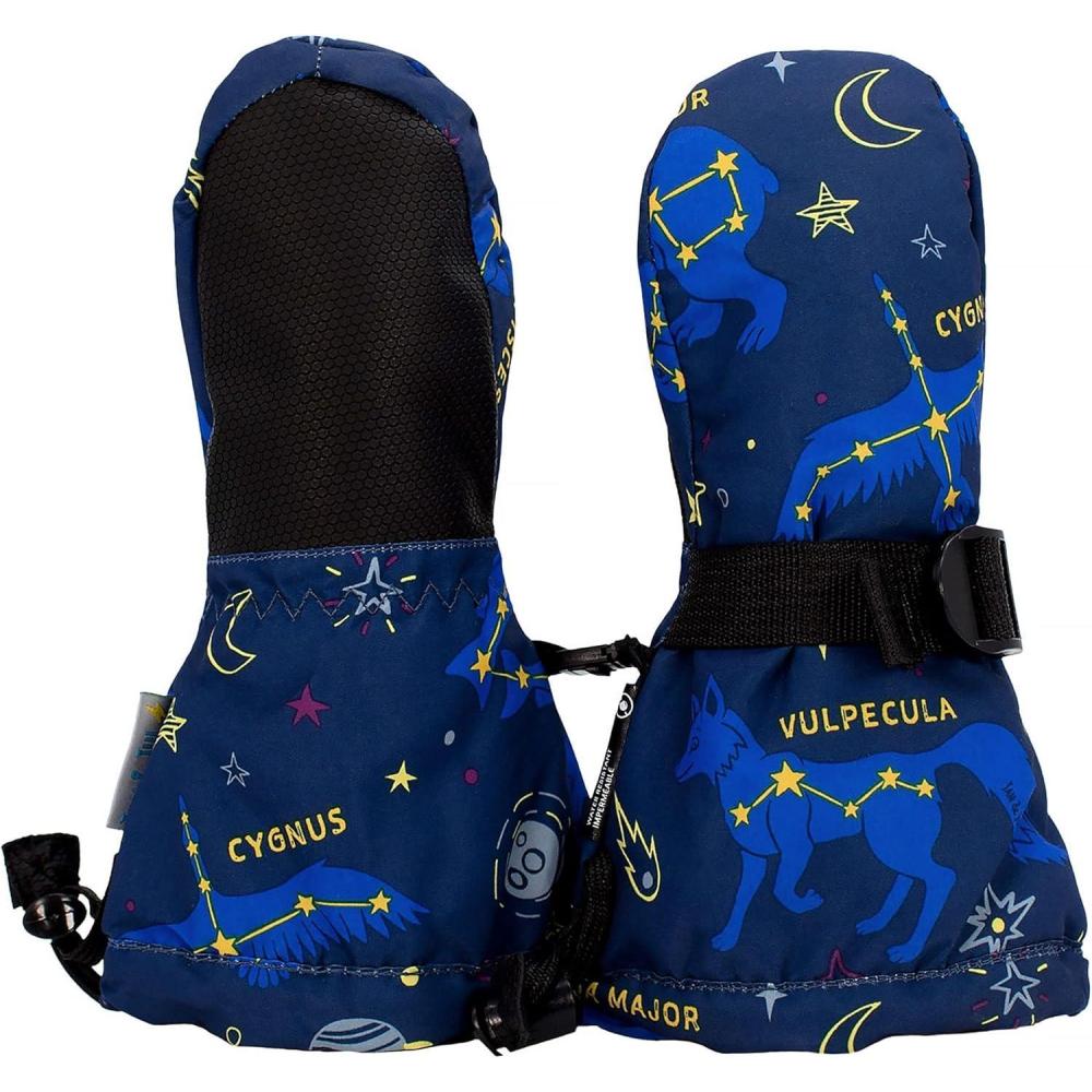 imageJAN ampamp JUL Mittens for Baby Toddler Kids Waterproof Winter Gloves for BoysNo Thumb Constellations Rated 15