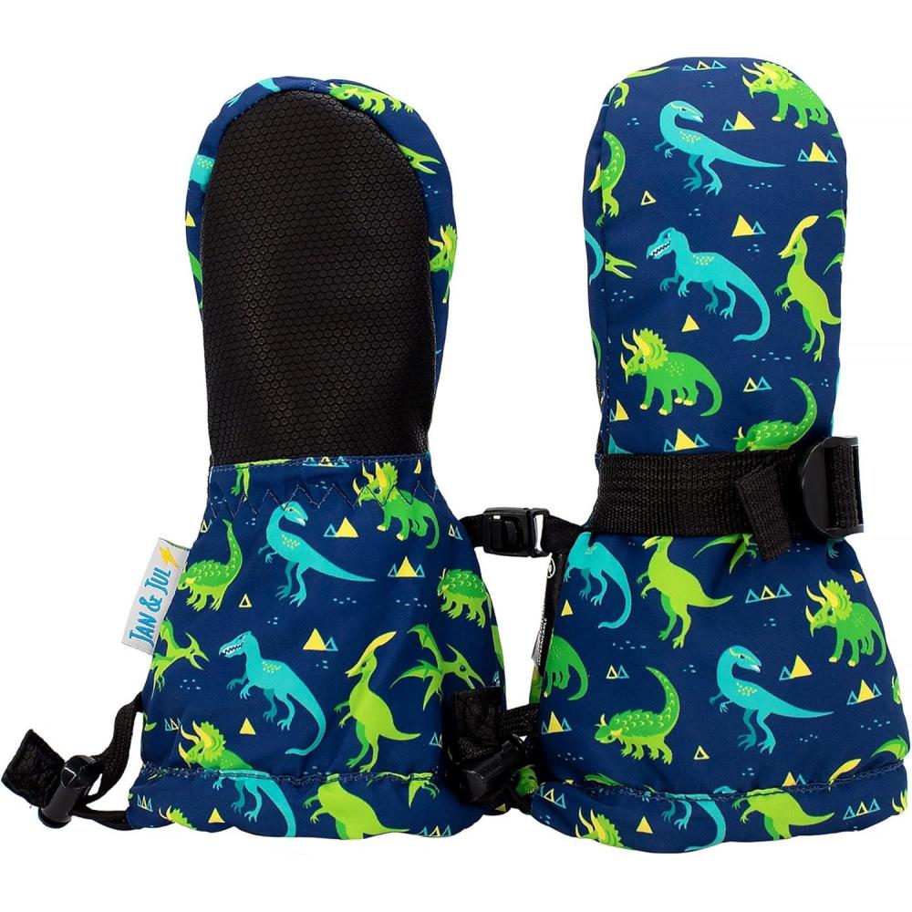 imageJAN ampamp JUL Mittens for Baby Toddler Kids Waterproof Winter Gloves for BoysNo Thumb Dinoland Rated 15